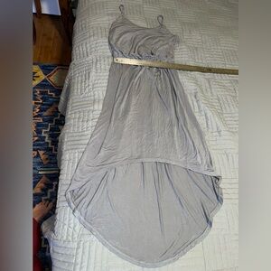 Chris & Carol High Low Gray Dress Size S Rayon/Spandex